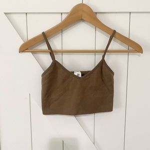 Brown Cropped Tank Top